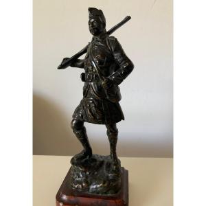 Bronze De Georges Omerth  Soldat écossais Guerre 14  18  